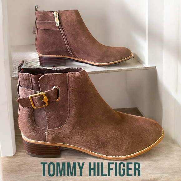Tommy Hilfiger “terez” size 7.5 zip ankle bootie, beautiful chocolate brown NWOB - Picture 14 of 15